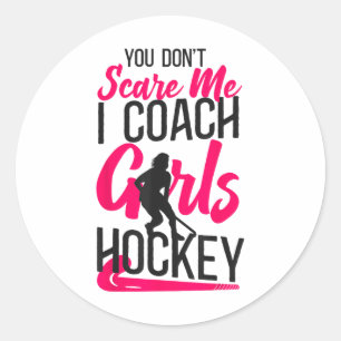 Feldhockey-Trainer Du schüchterst mich nicht ein I Runder Aufkleber
