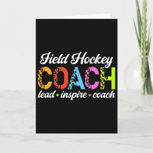 Feldhockey-Trainer führen Feldhockey-Trainer inspi Karte