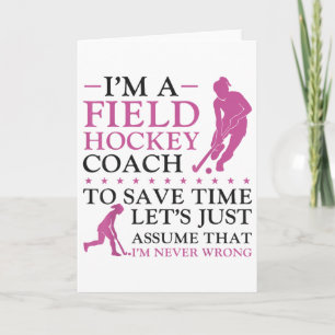 Feldhockey-Trainer Ich bin ein Feldhockey-Trainer  Karte