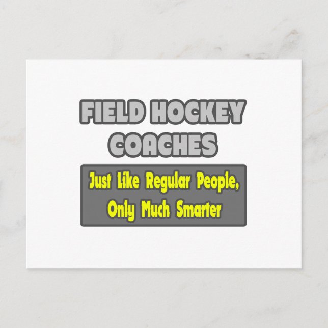 Feldhockey-Trainer .. Klüger Postkarte (Vorderseite)