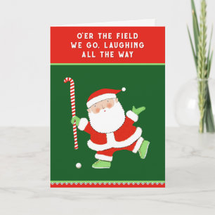 Feldhockey-Weihnachtsgeschenk Feiertagskarte