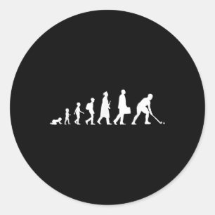 Feldhockeyspieler Evolution Freizeitsport Runder Aufkleber