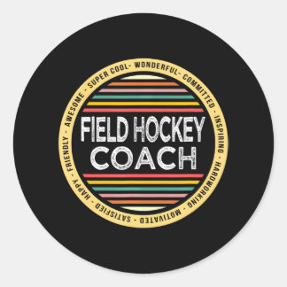 Feldhockeytrainer Funny Profession Apprecision Runder Aufkleber