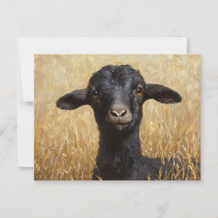 Feldmalerei auf Schwarzziegenweizen Postkarte
