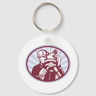 Feldmesser-Ingenieur-Theodolit-Gesamtstation Schlüsselanhänger