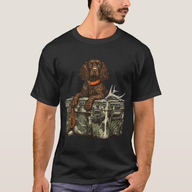 Feldspanel Hund mit Hirschantler T-Shirt (Vorderseite)