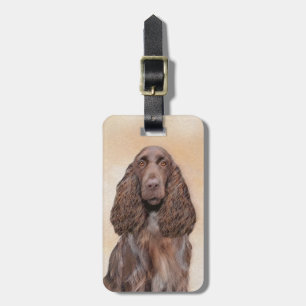 Feldspanelmalerei - Niedliche Original-Hundekunst Gepäckanhänger