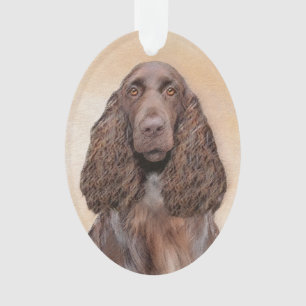 Feldspanelmalerei - Niedliche Original-Hundekunst Ornament
