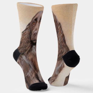 Feldspanelmalerei - Niedliche Original-Hundekunst Socken