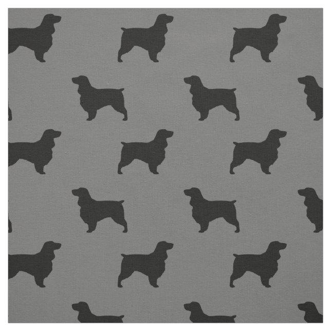 Feldspaniel-Silhouette-Muster Stoff (Muster)