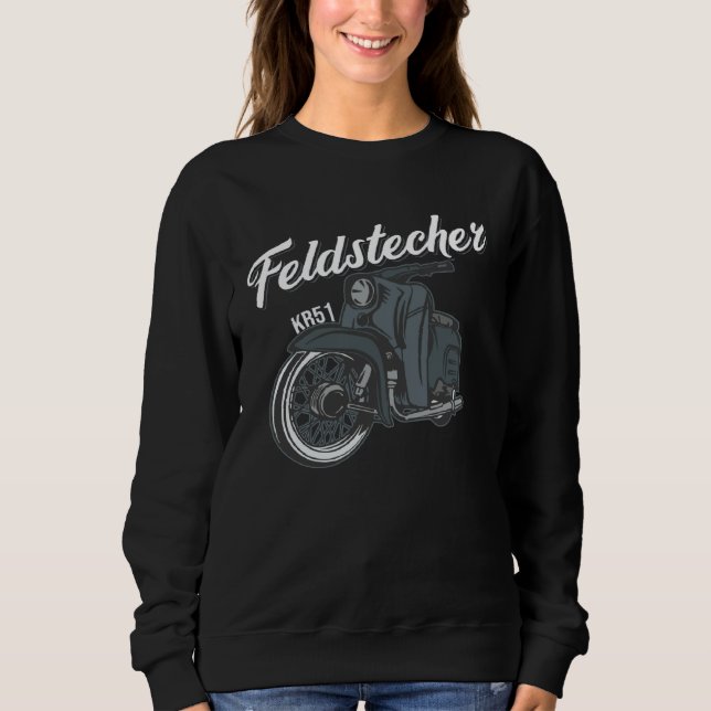 Feldstecher Schwalbe KR51 Simson Moped Cultured He Sweatshirt (Vorderseite)