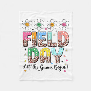 Feldtag Lass das Spiel beginnen Leopard Blumen Fra Fleecedecke