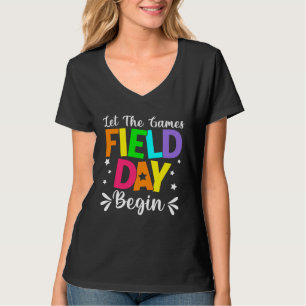 Feldtag Lass Die Spiele Beginnen Lehrer Jungen Kin T-Shirt