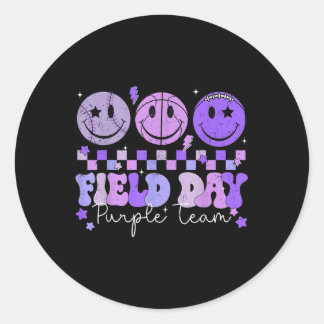 Feldtag Lila Team Color Field Trip Team Game C Runder Aufkleber