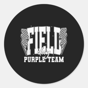 Feldtag Lila Team Colour War Camp Team Spiel Com Runder Aufkleber
