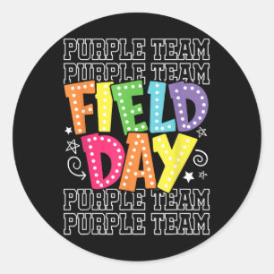 Feldtag Lila Team Colour War Camp Team Spiel Com Runder Aufkleber