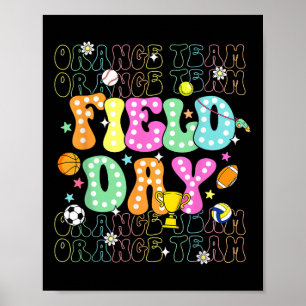 Feldtag Orange Team Color Field Trip Team Spiel C Poster