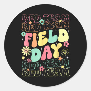 Feldtag Red Team Colour War Camp Team Spiel Compil Runder Aufkleber