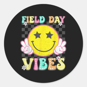 Feldtag Vibes Funny Field Trip 2025 Letzter Tag Runder Aufkleber