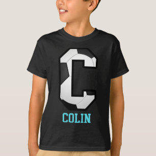 Feldtor Buchstabe Colin Alphabet Fußball T-Shirt