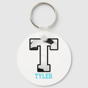 Feldtor Buchstabe Tyler Alphabet Fußball  Schlüsselanhänger