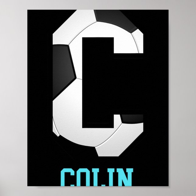 Feldtor Letter Colin Alphabet Fußball  Poster (Vorne)