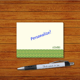 Felgenmuster Federfarben, benutzerdefinierter Text Post-it Klebezettel