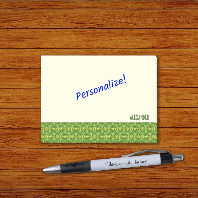 Felgenmuster Federfarben, benutzerdefinierter Text Post-it Klebezettel (Von Creator hochgeladen)