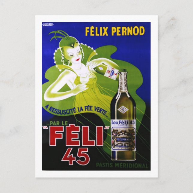 FELI 45 ABSINTH POSTKARTE (Vorderseite)