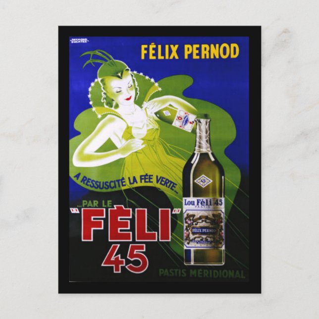 FELI 45 ABSINTHE POSTKARTE (Vorderseite)