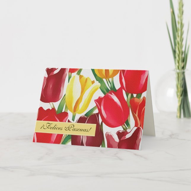 Felices Pascuas Custom Osterkarten Spanisch Feiertagskarte (Vorderseite)
