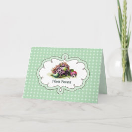 Felices Pascuas. Osterkarte auf Spanisch Feiertagskarte