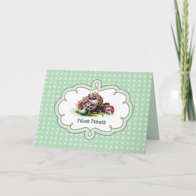Felices Pascuas. Osterkarte auf Spanisch Feiertagskarte (Vorderseite)