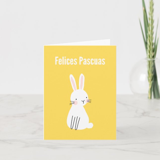 Felices Pascuas, Spanisch Happy Oaster Karte (Vorderseite)