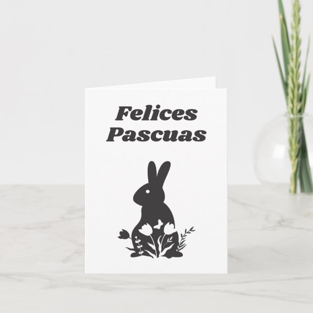 Felices Pascuas, Spanisch Happy Oaster Karte (Vorderseite)