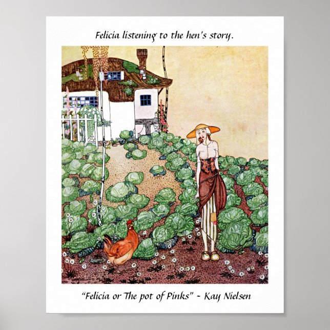 Felicia hörte Kay Nielsen auf die Hennengeschichte Poster (Vorne)
