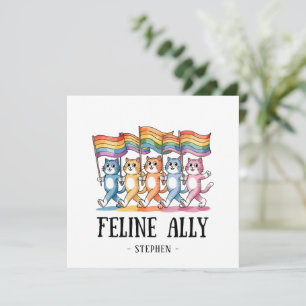Feline Ally - Rainbow Cat LGBTQ Pride