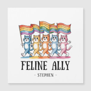 Feline Ally - Rainbow Cat LGBTQ Pride Magnetkarte