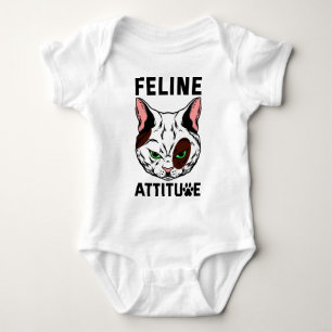 Feline Attitude Cat Mood Pet Character Baby Strampler
