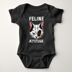 Feline Attitude Cat Mood Pet Character Baby Strampler