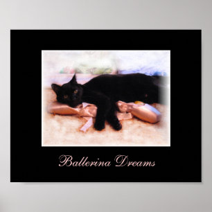 Feline Ballerina - Ballerina Dreams Print Poster