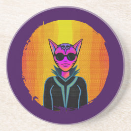 Feline Character in triplicate Getränkeuntersetzer