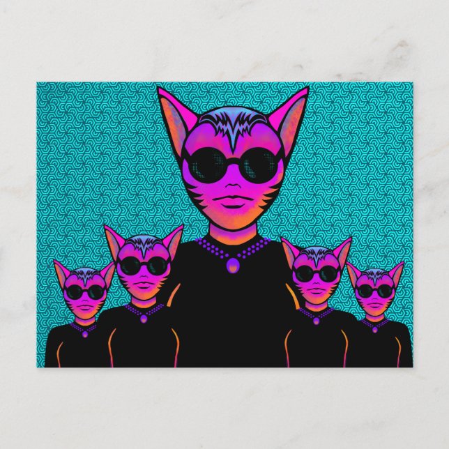 Feline character postkarte (Vorderseite)