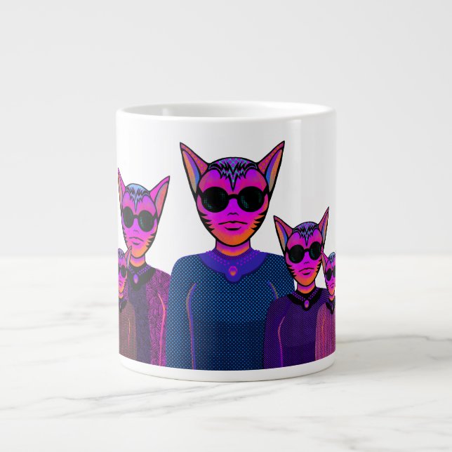 Feline characters Design Jumbo-Tasse (Vorderseite)