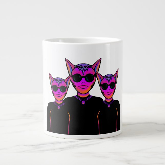 Feline characters Design Jumbo-Tasse (Vorderseite)