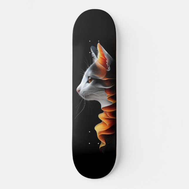 Feline Elegance Skateboard (Vorderseite)