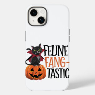Feline Fang-tastisches Halloween Vampire Cat Desig Case-Mate iPhone 14 Hülle