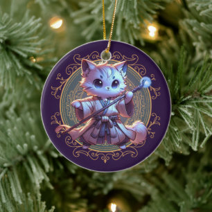 Feline Fantasy Adventure Keramik Ornament