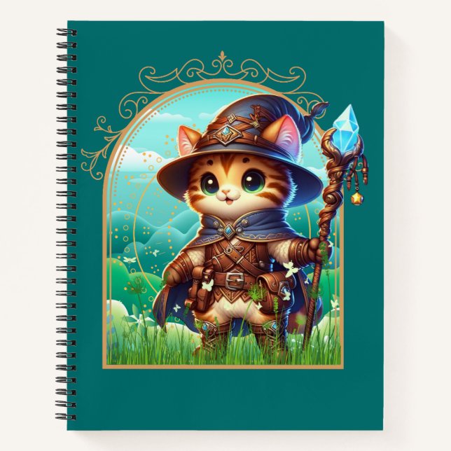 Feline Fantasy Adventure Notizbuch (Vorderseite)