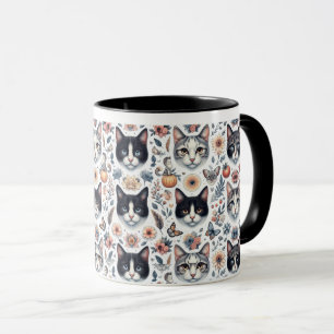 Feline Fantasy: Ein Whimsikischer Tanz von Katzen Tasse